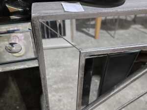 Framed hexagonal mirrored wall clock - 5