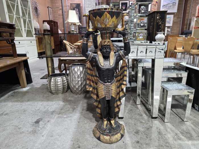 Ancient Egyptian style decorative resin figural planter