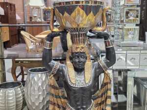 Ancient Egyptian style decorative resin figural planter - 2