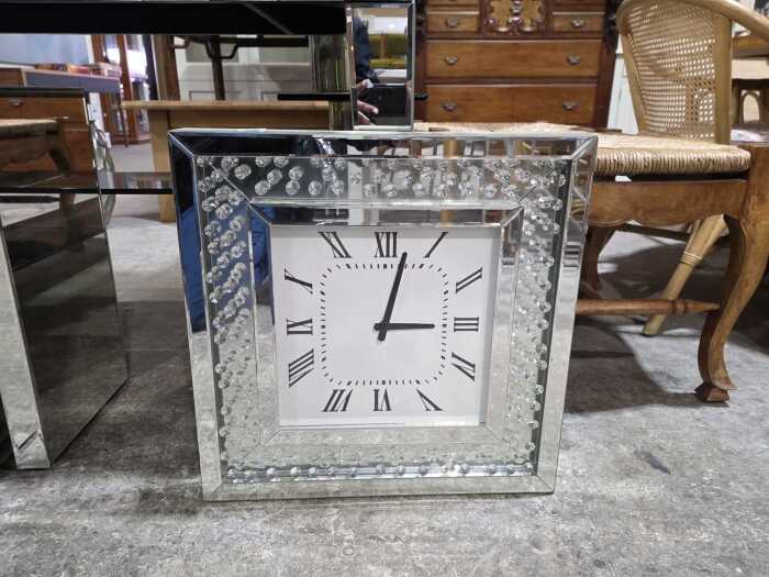 Bellevue Contemporary Living mirrored wall clock
