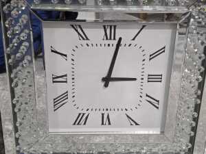 Bellevue Contemporary Living mirrored wall clock - 2