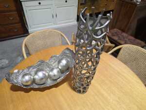 Two modern decorative homewares in silver tones - 3