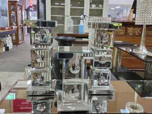 Three Bromley mirrored candle holders - 3