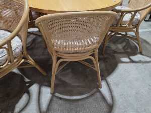 Seven-piece cane dining setting - 6