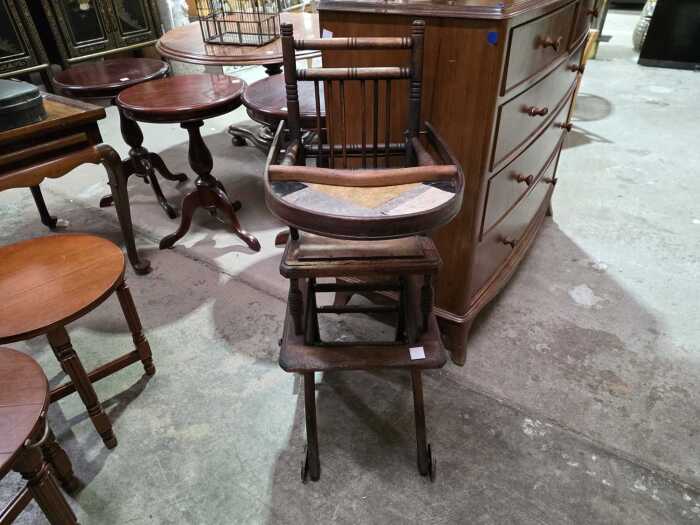 Child's timber high chair