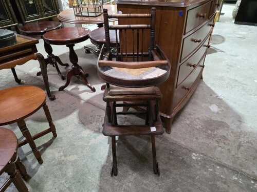 Child's timber high chair