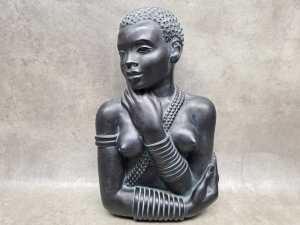 German 'Archatit' wall sculpture of an African woman.