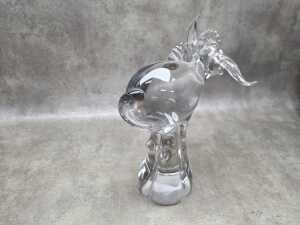 Clear art glass donkey figure - 4