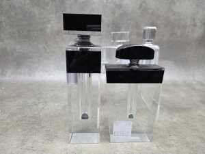 Four glass perfume bottles with applicators - 2