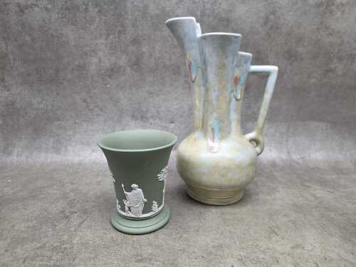 Two ceramic decorative pieces, including Wedgewood