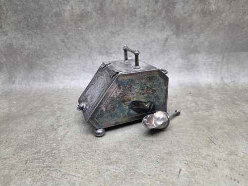 James Dixon and Sons silver plated sugar scuttle