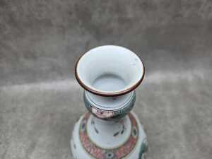 Chinese antique hand painted "Suan Tou' (garlic shape) vase - 4