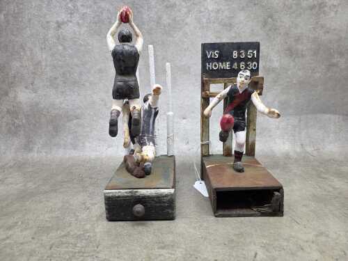 Pair of cast iron VFL bookends