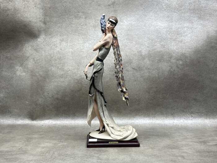 Giuseppe Armani 'Lady With Peacock' porcelain figure