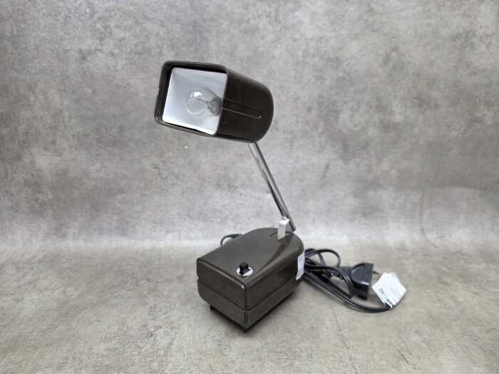 Articulated brown desk lamp