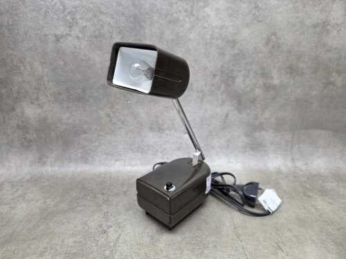 Articulated brown desk lamp