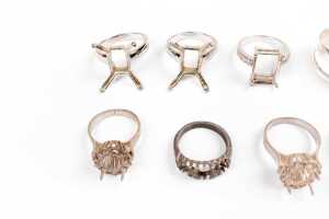 A collection of rings in sterling silver - 2