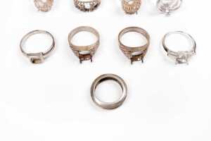 A collection of rings in sterling silver - 4