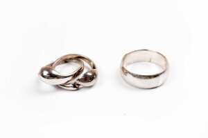 A collection of rings in sterling silver - 4