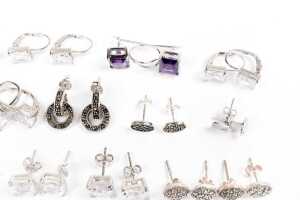 A collection of earrings in sterling silver - 3