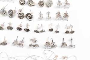 A collection of earrings in sterling silver - 3