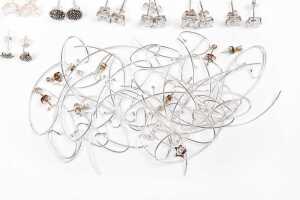 A collection of earrings in sterling silver - 5