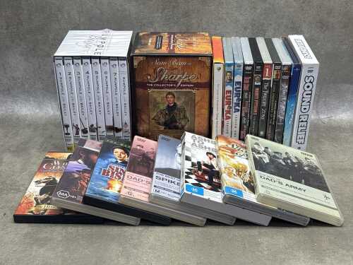 DVDs, including Sharpe and Rumpole box sets