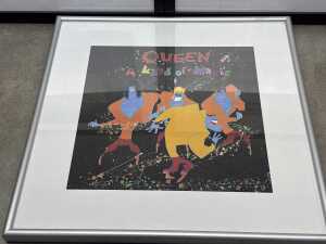 Three framed rock music prints - 2