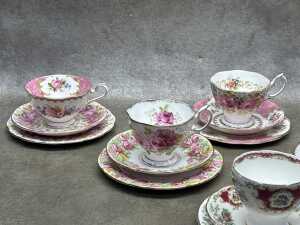Six English porcelain trios, including Royal Albert - 2