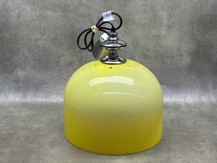 Space Age yellow mushroom shape plastic pendant light