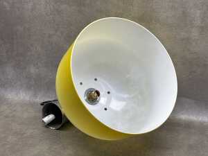 Space Age yellow mushroom shape plastic pendant light - 2