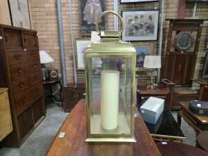 Glass panelled candle lantern