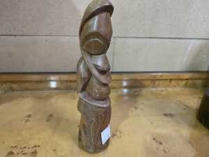 Three timber Oceanic carved figures - 2