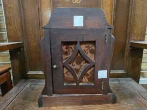 American timber mantel clock with delicate inlay lines - 4