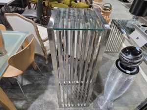 The One modern stainless steel slatted plinth - 2