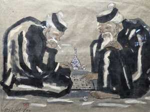 P. Thiet, pair of Oriental watercolour paintings on paper - 4