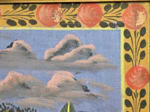 Two Oriental artworks including a traditional Indian painting of Radha Krishna - 6