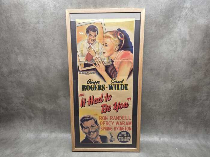 Framed 'It Had To Be You' vertical movie poster