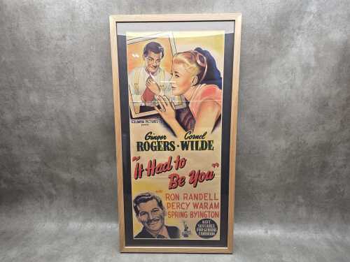 Framed 'It Had To Be You' vertical movie poster