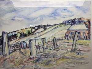 Betty Jungwirth, Back of Yallourn. Watercolour painting on paper - 2