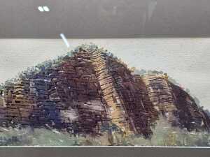 Harry Pigeon (1943-), landscape with cliff face. Watercolour painting on paper - 2