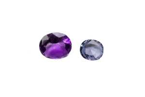 A collection of smoky quartz, blue topaz and amethyst - 4