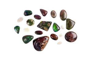 A collection of opals