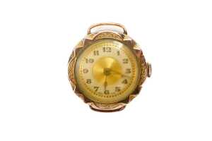 An antique ladies watch in 9 carat yellow gold