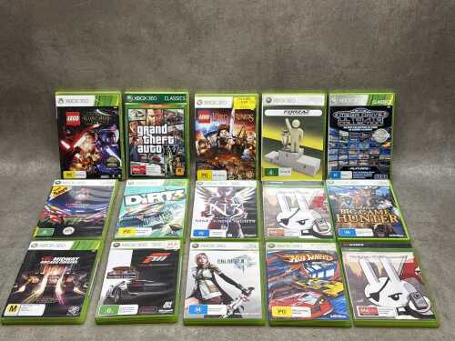 15 XBOX 360 games including LEGO Star Wars The Force Awakens