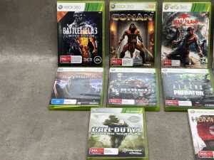 10 XBOX 360 battle games including Brother's In Arms Hell's Highway - 2