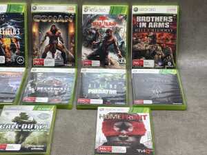 10 XBOX 360 battle games including Brother's In Arms Hell's Highway - 3