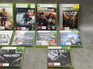 10 XBOX 360 battle games including Call of Duty Black Ops - 3
