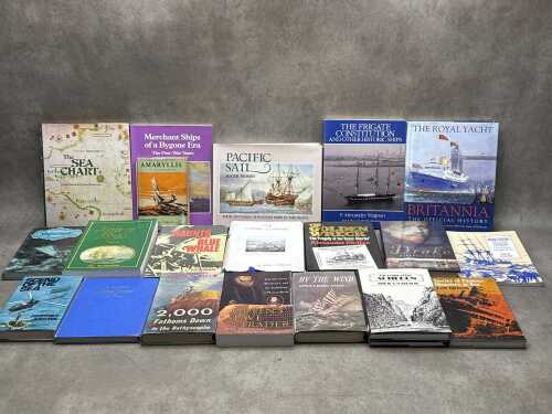 Maritime history books, including The Royal Yacht Britannia