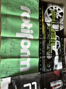 Automotive vinyl advertising banners for wheels - 2